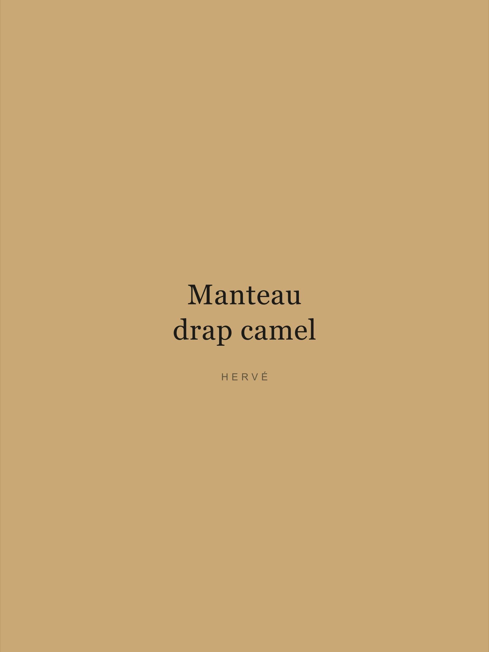 Manteau drap camel